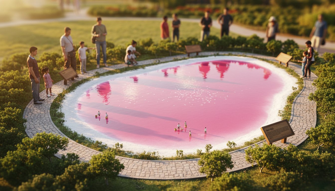 Lago Rosa (Retba) no Senegal