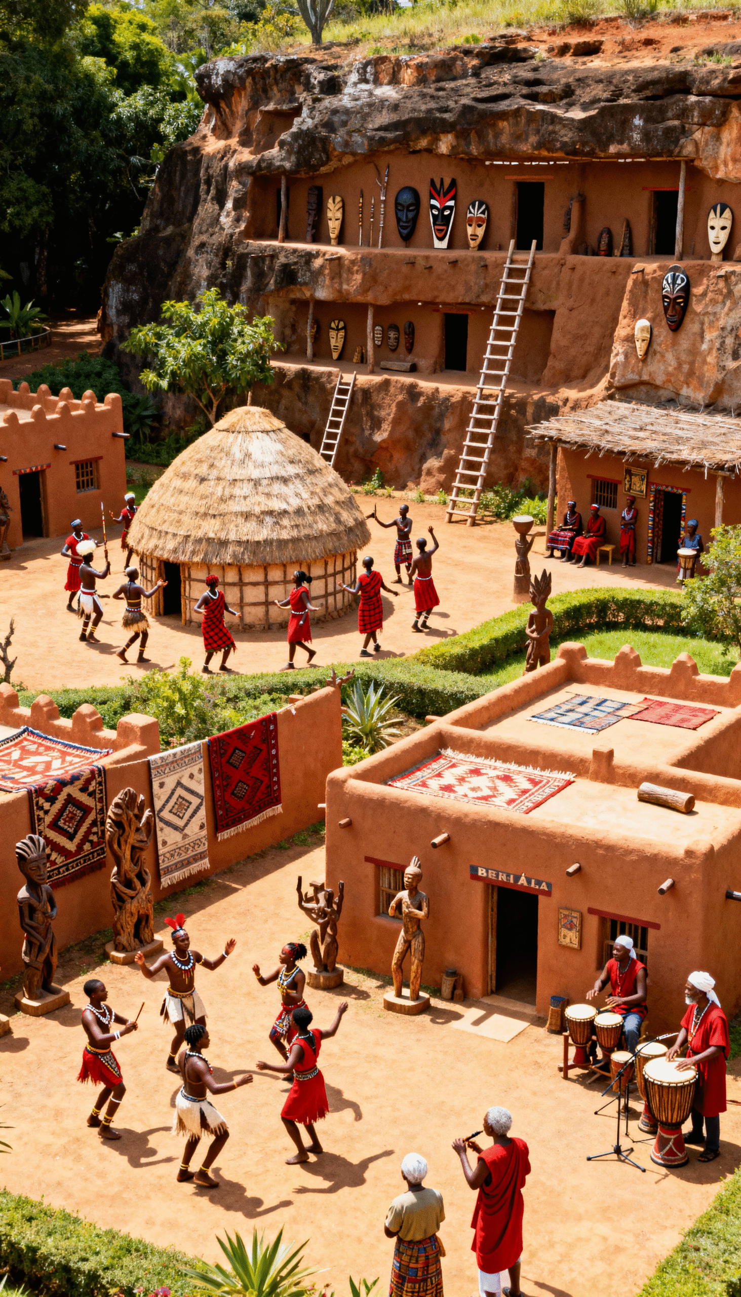 Entrada do Mini África e visitantes